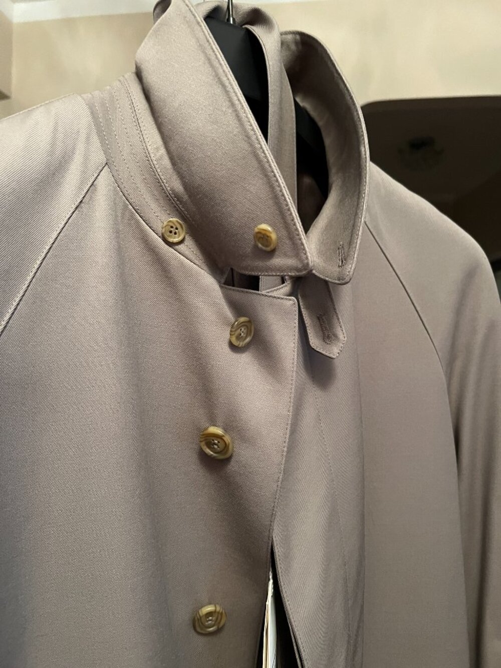 Valente Men’s Long 100% Wool Trench Coat Size 42 R Made in Italy NWT Vintage
